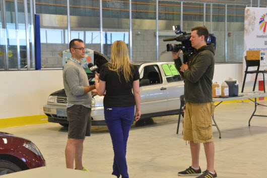 Shauna Hunt with City TV doing Interviews at EV Fest 2014 Shauna Hunt with City TV doing Interviews at EV Fest 2014