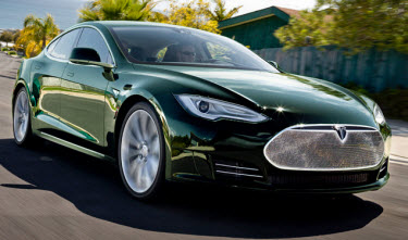 Tim Burrow Green Model S, Plan on getting a test ride in this one!