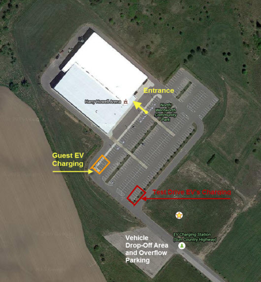 Satellite View of Arena & North Wentworth Drive - Annotated 