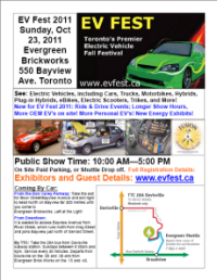 EV Fest Electric Vehicle Show - EV Fest 2011 - Poster 1b - Alternate