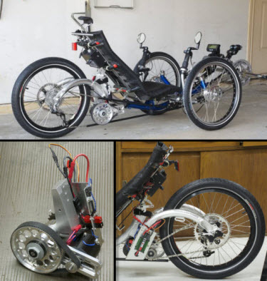 Rob Campbell's Custom Built, Recumbent Electric Trike