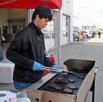 Making Hamburgers at EV Show & Shine - April 10, 2010