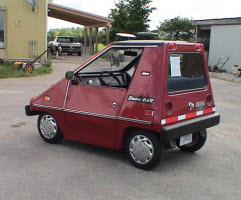 1974 Sebring Vanguard Citicar - resembles stealth bomber or piece of pie