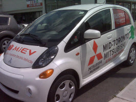 Mid-Toronto Mitsubishi iMiEV with a Wrap - coming to EV Fest 2012!