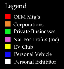 EV Fest 2013 Exhibitor Placement Plan Legend