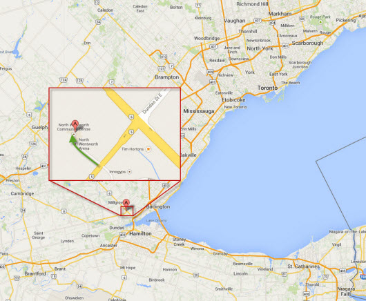 A Quick Map View of North Wentworth Community Centre, where EV Fest 2014 is.