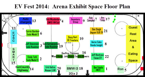 EVFest Exhibitor Floor-Plan, Detail-A. Click this image for linked full sized image. Opens in a new window